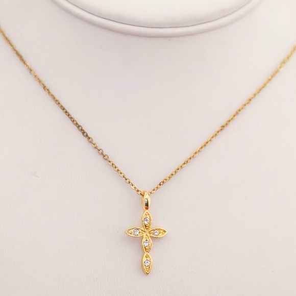 Roman Jewelry - Engraved Cross Necklace